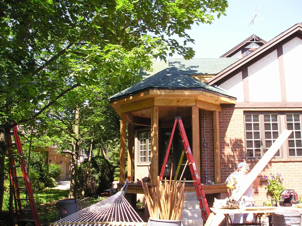 elmhurst screen porch in progress